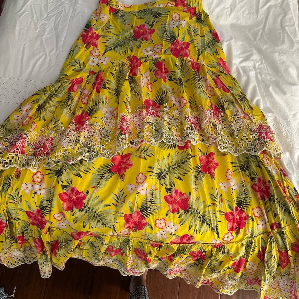 Marina st Bart Floral Yellow Skirt